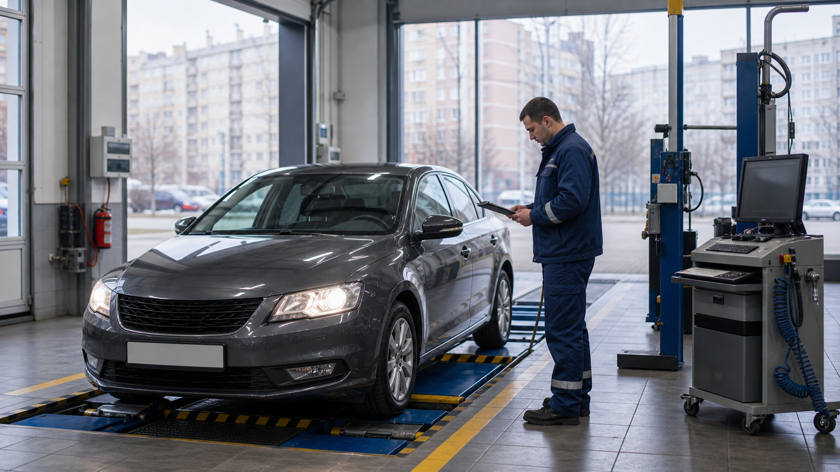Техосмотр на Бухарестской в Санкт-Петербурге
